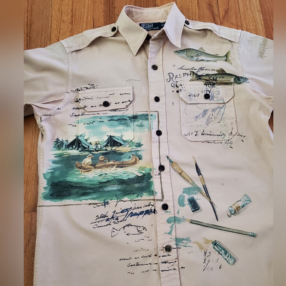 Vintage Polo Ralph Lauren Trapper Lake S/S Button Down - Picture 2 of 4